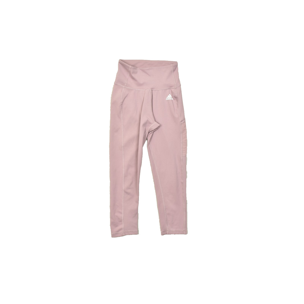 Adidas Women's XS High Waisted 7/8 Leggings Mauve Pink Yoga Pants with Side Pock